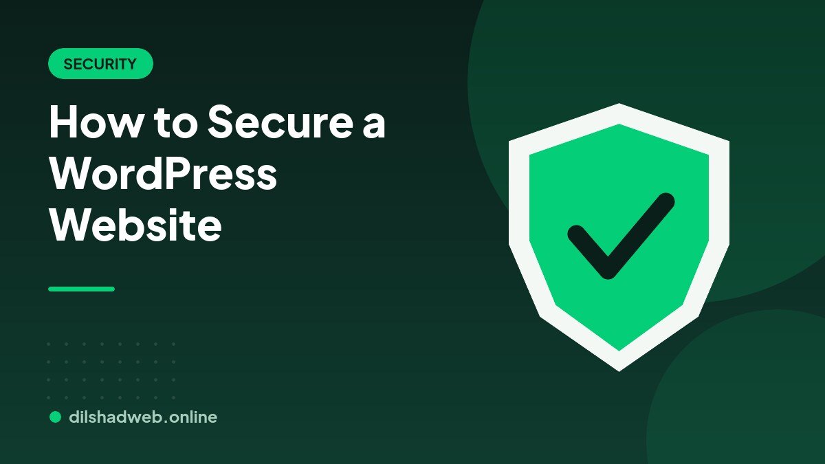 Shield with a check mark representing WordPress website security